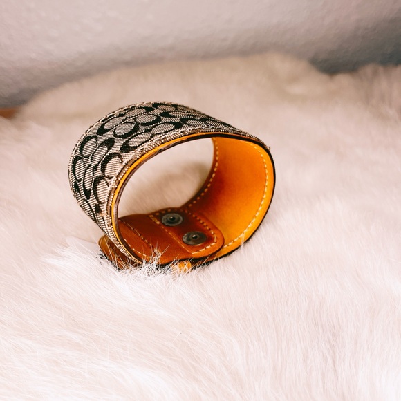 Coach Leather Monogram Y2K Cuff Bracelet - Picture 5 of 5